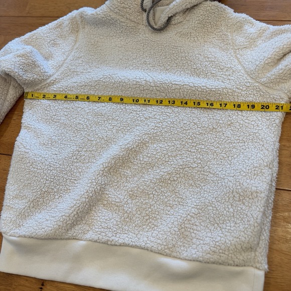 Athleta Tugga Sherpa Teddy Bear Hoodie Color Natural Beige Cream Women SP Sport - Picture 8 of 16